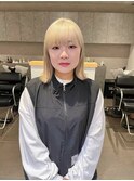 CAF FUKO/ホワイトブロンド/ハイトーンカラー/ボブ/大阪/心斎橋
