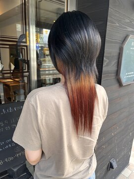 ヘアーアンドビュー ティーリタ 蕨(RITA) レッドオレンジインナーカラー♪