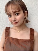 韓国前髪顔周り×切りっぱなしボブ【心斎橋/髪質改善】