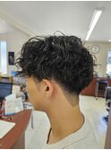 七三スパイラルパーマ