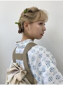 〈夏祭り ショートヘアアレンジ〉