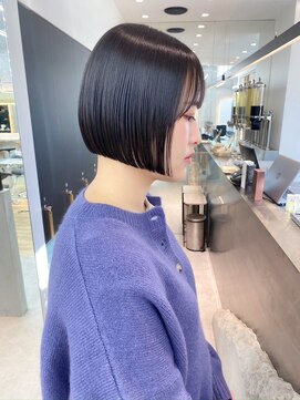ロンドクロエ 横浜(Lond Chloe) 切りっぱなしボブ×髪質改善/縮毛矯正/黒髪前髪小顔カット[横浜]