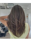 ハイライトショートヘアダブルカラーレイヤーカットオージュア