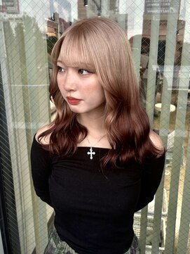 ザ オーダー(THE ORDER) ブロンドベージュ×チェリーブラウンのルーツカラー☆