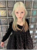 ホワイトグレージュ/デジタルパーマ/フェザーパーマ/梅田