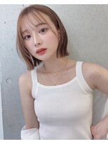 ソヨン 金山店(SOYON)&nbsp;大人ガーリー似合わせカット/レイヤーボブ/ミルクティーブラウン