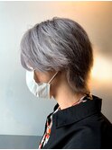 韓国風センターパートシルバーウルフ10代20代30代40代