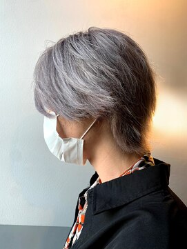 アルメリアメンズ(Arumeria Men's) 韓国風センターパートシルバーウルフ10代20代30代40代