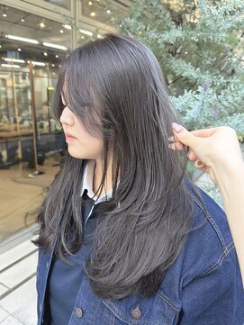 ノットバイベル 大宮(knot by belle) 《Hana》シアーグレージュ/レイヤーカット/透明感黒髪/韓国/大宮