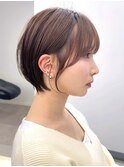 ショートカットxひし形ショートボブ×前髪あり20代30代40代