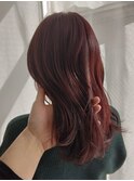 ブリーチなしの暖色系◎