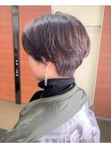 ハンサムショート　AVEDAカラー×ラベンダー