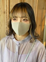 ベニヤボンドストリート(Beniya BOND STREET) シースルー前髪×バングカラー×3Dレイヤー×鎖骨ミディアム