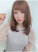 くびれミディアムくすみカラー艶カラー30代40代50代