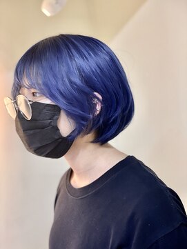 ディア(.eer) 心斎橋/南船場ディア*コバルトブルー×韓国風エギョモリショート