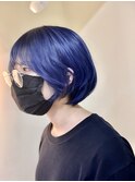 心斎橋/南船場ディア*コバルトブルー×韓国風エギョモリショート