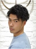ビジカジ/スパイラルショート/ツイストパーマ／ツーブロ/20代