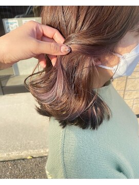 フィオーレ ヘアデザイン(FIORE hair design) インナーカラー  ラベンダーグレー