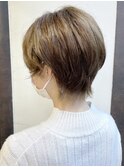 《knit銀座》大人可愛い20代30代40代ショートボブ丸み前下がり
