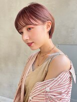 エイミー(Aimee) Aimee 町田  大人可愛い小顔ショート×ピンクベージュ