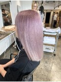 パールラベンダーカラーケアブリーチダブルカラーインナーカラー