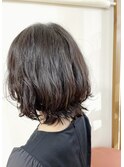 【パーマ】フォワードカールボブデジタルパーマデザイン