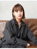 【La fith】切りっぱなしボブ×グレーベージュ