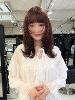 アクアオモテサンドウ(ACQUA omotesando) △大人可愛いウルフカット韓国風レイヤーカットピンクブラウン