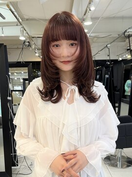 アクアオモテサンドウ(ACQUA omotesando) △大人可愛いウルフカット韓国風レイヤーカットピンクブラウン