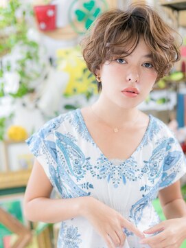 カバーヘア ブリス 北浦和(COVER HAIR bliss) くせ毛風ゆるふわカール無造作前下がりボブc5北浦和20代30代40代