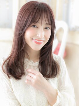 モッズ ヘア 福岡姪浜店(mod's hair) mod's姪浜/シアカラーミルクティーピンク小顔ゆるふわロングf