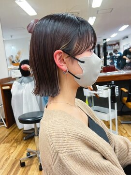 デビュー 沖縄泡瀬店(Debut) こなれミディ/イメチェン/前髪/アンブレラカラー/ウェーブパーマ