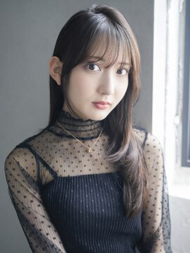 アルバム 池袋(ALBUM) 顔周りレイヤー美髪韓国ヘアロングおくれ毛_F20214