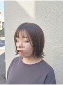 ブリーチなしで上品な透明感カラー