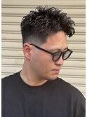 スパイキーショートピンパーマ ザクザクショート