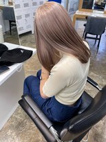 リムレスバイサンク 万代 新潟駅(LIMLESS by cinq)&nbsp;ミルクティーベージュダブルカラーケアブリーチインナーカラー