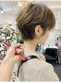 ショートボブ丸みショートカットマッシュショート20代30代40代
