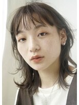 トリッカ 銀座(tricca)&nbsp;シースルーバング/ミニウルフ/大人可愛い/ミディアムパーマ