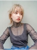【GEEKS渋谷】ショートウルフ/顔周りレイヤー/初ブリーチ/春夏