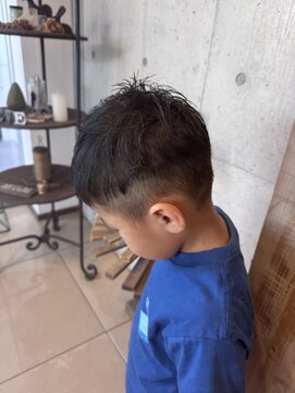 アチーブティルスマートサロン 豊川末広通店(achieve till Smart Salon) キッズカット刈り上げベリーショート短髪アップバング