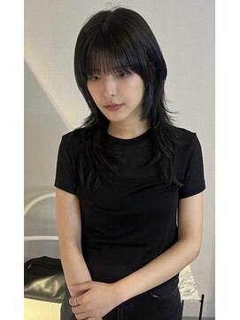 アム(amu) ハッシュカット/韓国レイヤー/ロングレイヤー