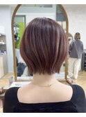 30代40代50代/大人くびれボブ/白髪ぼかし/髪質改善（塩谷）
