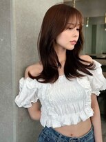 シーシンジュク 新宿南口(Sea shinjuku)&nbsp;ココアベージュ×レイヤー[小顔/黒髪/オリーブグレー]