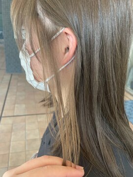 髪質改善/顔周りレイヤーカット/グレージュ[千葉/千葉駅]