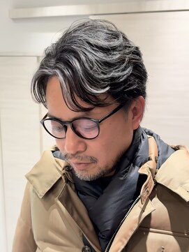 バース 梅田中崎町店(BIRTH) 50代40代白髪ぼかしシルバーメッシュバレイヤージュ