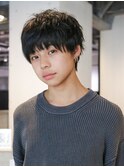 ブルーブラックフェザーパーマ_サーフカール_F1093