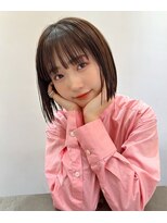 トイロ 横浜(Toiro)&nbsp;シースルーバングワンレンボブ切りっぱなしボブ