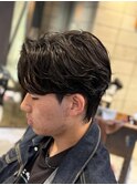 MEN’S/リバースセンターパート/ニュアンスパーマ