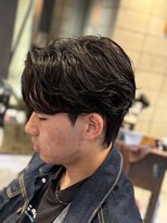 フランクスバーバー アンド ビアークラブ(FRANK'S BARBER and BEER CLUB) MEN’S/リバースセンターパート/ニュアンスパーマ