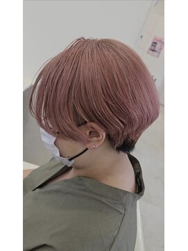 ルシード スタイル リコット(Lucido Style Ricotto) ダブルカラーケアブリーチベビーピンクショート髪質改善トレンド